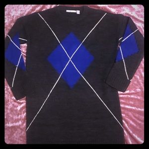 Argyle sweater dress